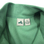 EMS Half Zip Fleece Jacket XL Green Polyester One Point Logo Embroidery Big Size