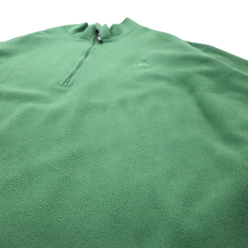 EMS Half Zip Fleece Jacket XL Green Polyester One Point Logo Embroidery Big Size