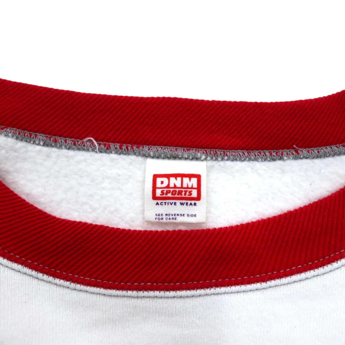 DENIME Raglan Sweatshirt M White Tricolor Fleece Lining DNM SPORTS Made in Japan