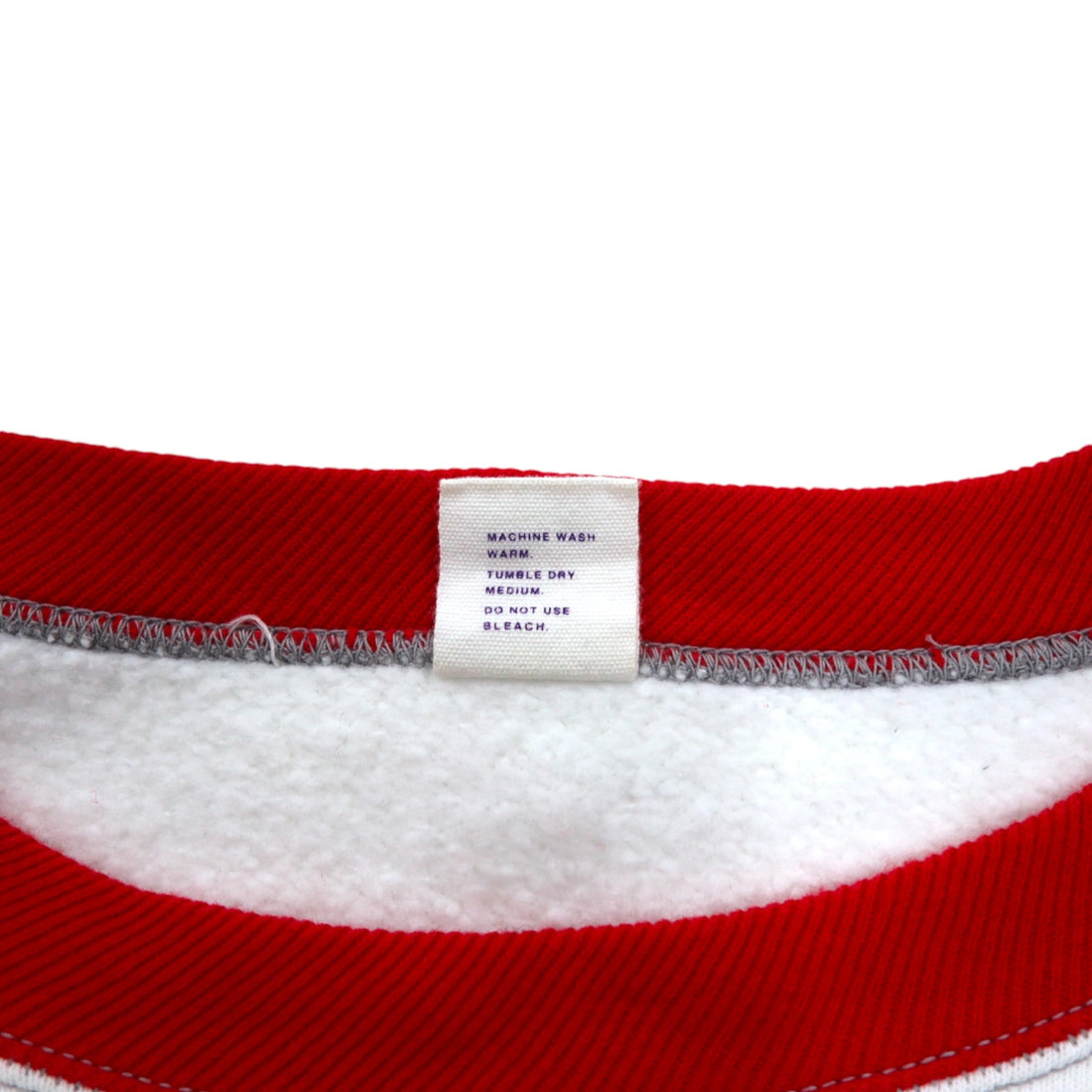 DENIME Raglan Sweatshirt M White Tricolor Fleece Lining DNM SPORTS Made in Japan