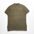 Polo by Ralph Lauren 90s Polo Shirt L Khaki Cotton Pique Small Pony Embroidery