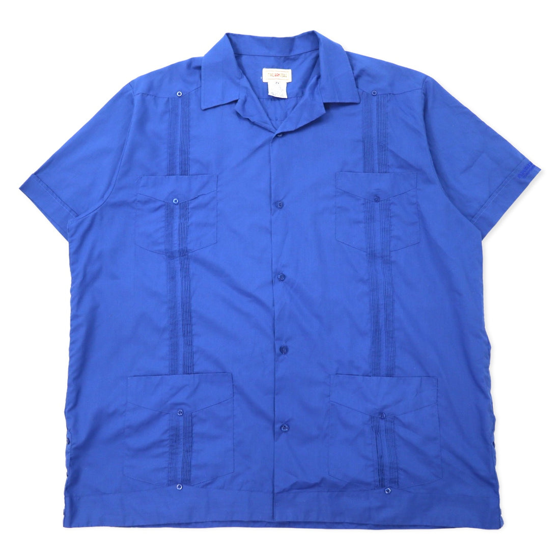 日本然リトテ-古着オンライン-90年代 MYCUBANSTORE キューバシャツ 2X ブルー コットン ビッグサイズ-90's MYCUBANSTORE Cuban Shirt 2X Blue Cotton Big Size
