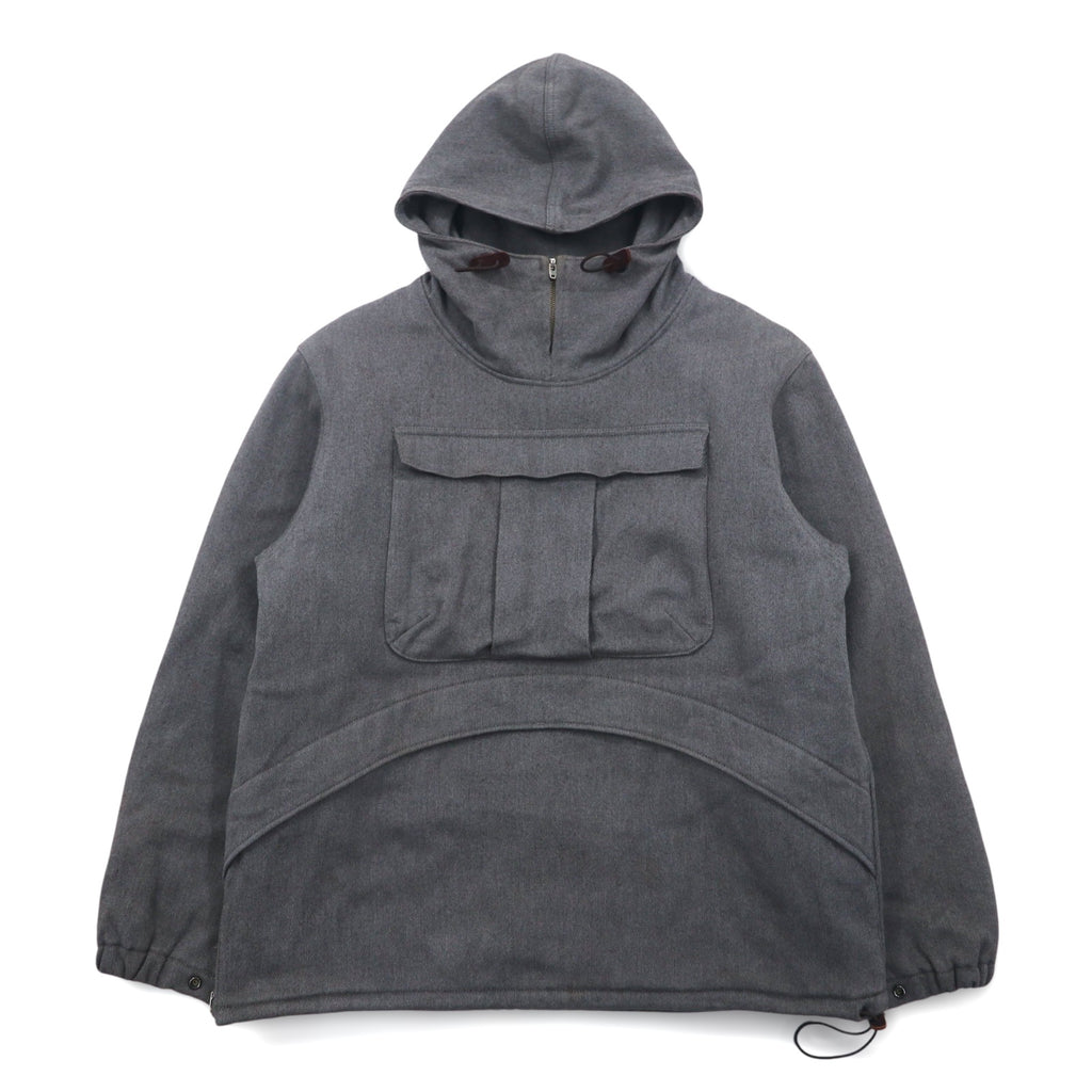 BROWN by 2-tacs Padded Anorak Parka M Gray Half Zip Anorak B8-J003 Made in Japan