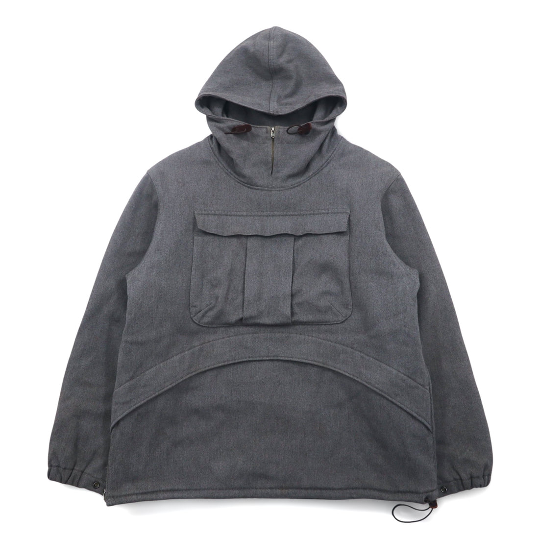 BROWN by 2-tacs Padded Anorak Parka M Gray Half Zip Anorak B8-J003 Made in Japan