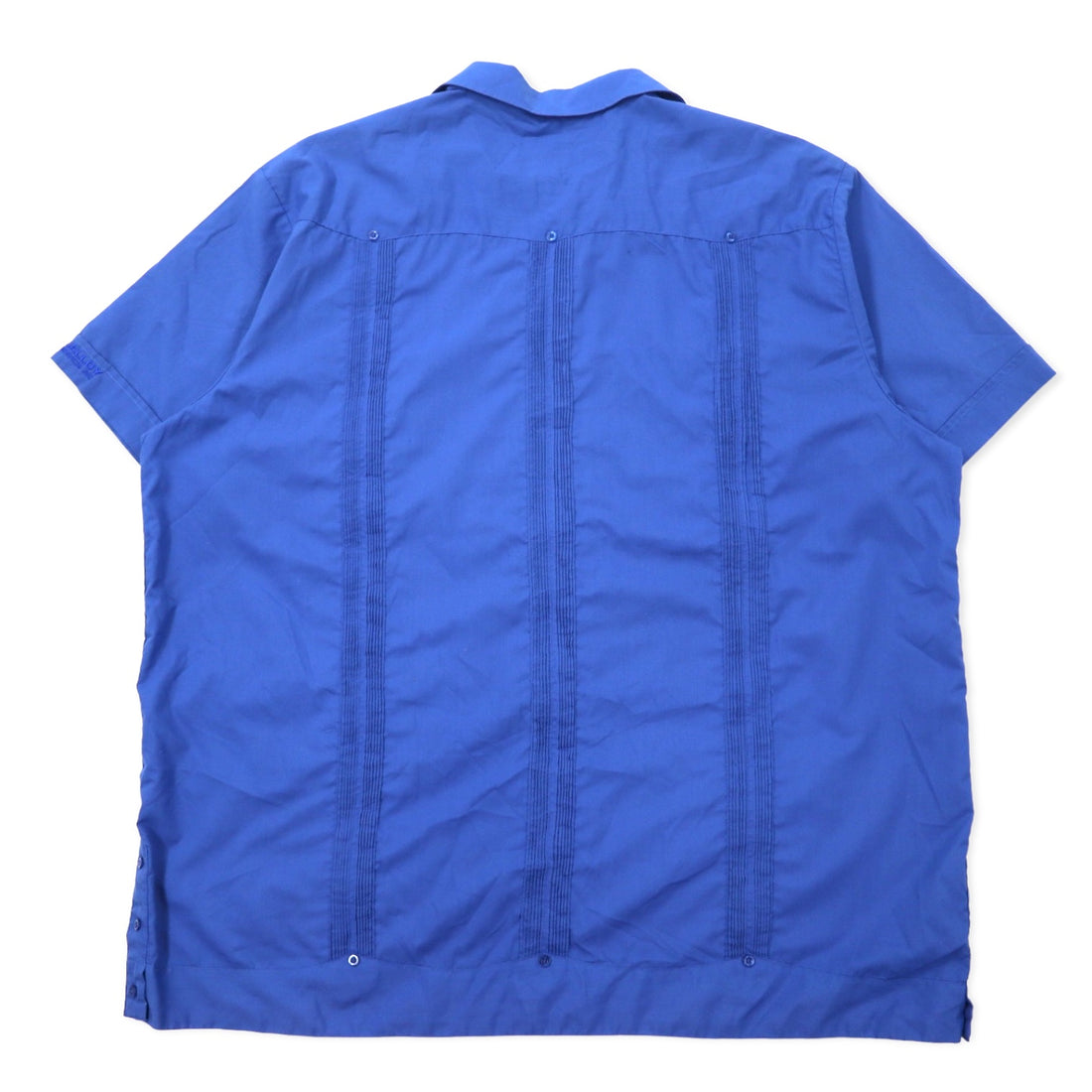 90s MYCUBANSTORE Cuban Shirt 2X Blue Cotton Big Size