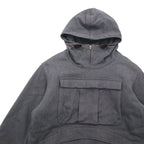 BROWN by 2-tacs Padded Anorak Parka M Gray Half Zip Anorak B8-J003 Made in Japan
