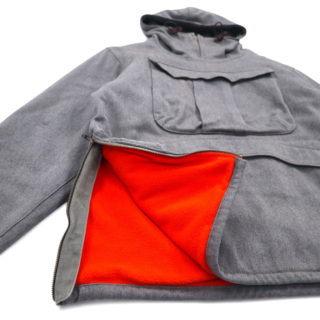 BROWN by 2-tacs Padded Anorak Parka M Gray Half Zip Anorak B8-J003 Made in Japan