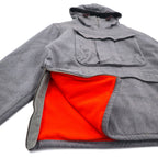 BROWN by 2-tacs Padded Anorak Parka M Gray Half Zip Anorak B8-J003 Made in Japan