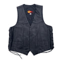 日本然リトテ-古着オンライン-USA製 90年代 PNC LEATHER レザーベスト バイカーベスト L ブラック レザー-USA Made 90's PNC LEATHER Vest Biker Vest L Black Leather