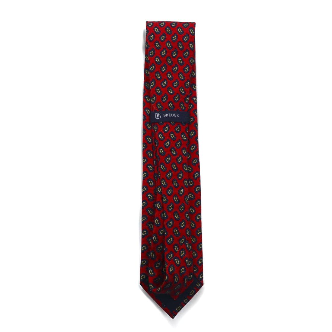 BREUER Made in Italy Necktie Red Silk Paisley Small Pattern All-over Print Available at SHIPS