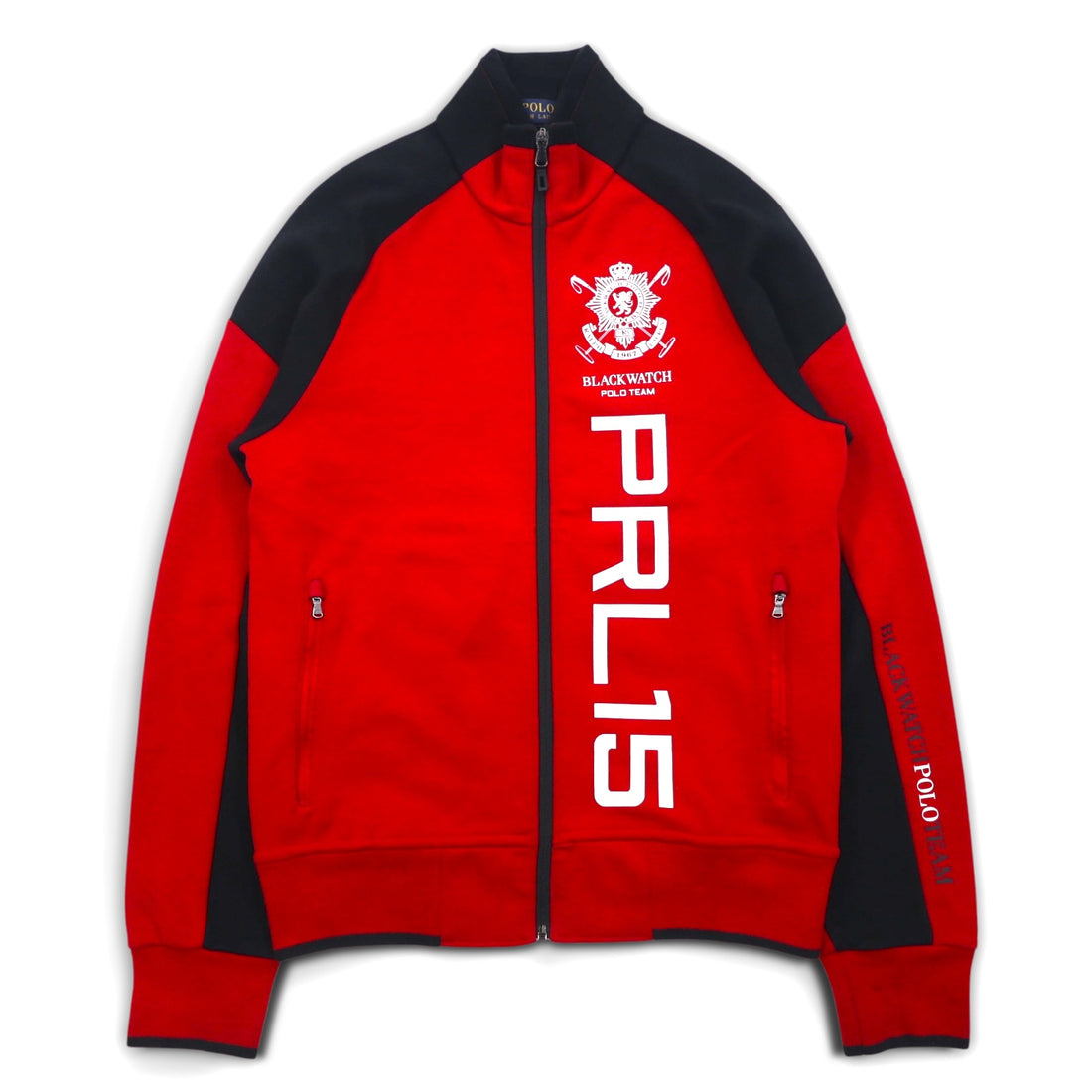 POLO RALPH LAUREN Track Jacket Jersey S Red BLACK WATCH POLO TEAM