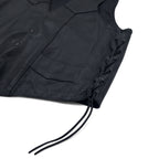Made in USA 90s PNC LEATHER Leather Vest Biker Vest L Black Leather