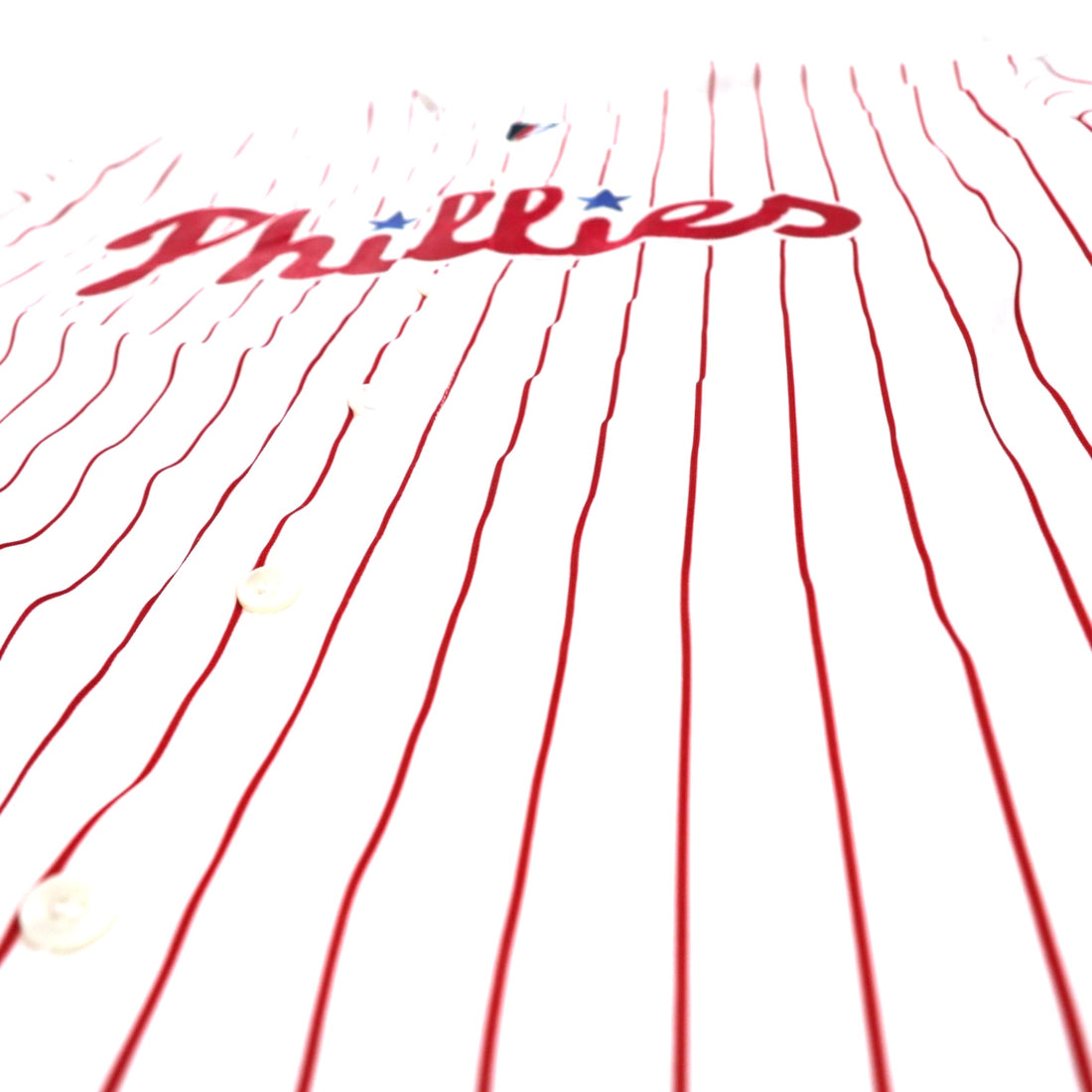 majestic baseball shirt XL white stripe polyester MLB Phillies numbering big size