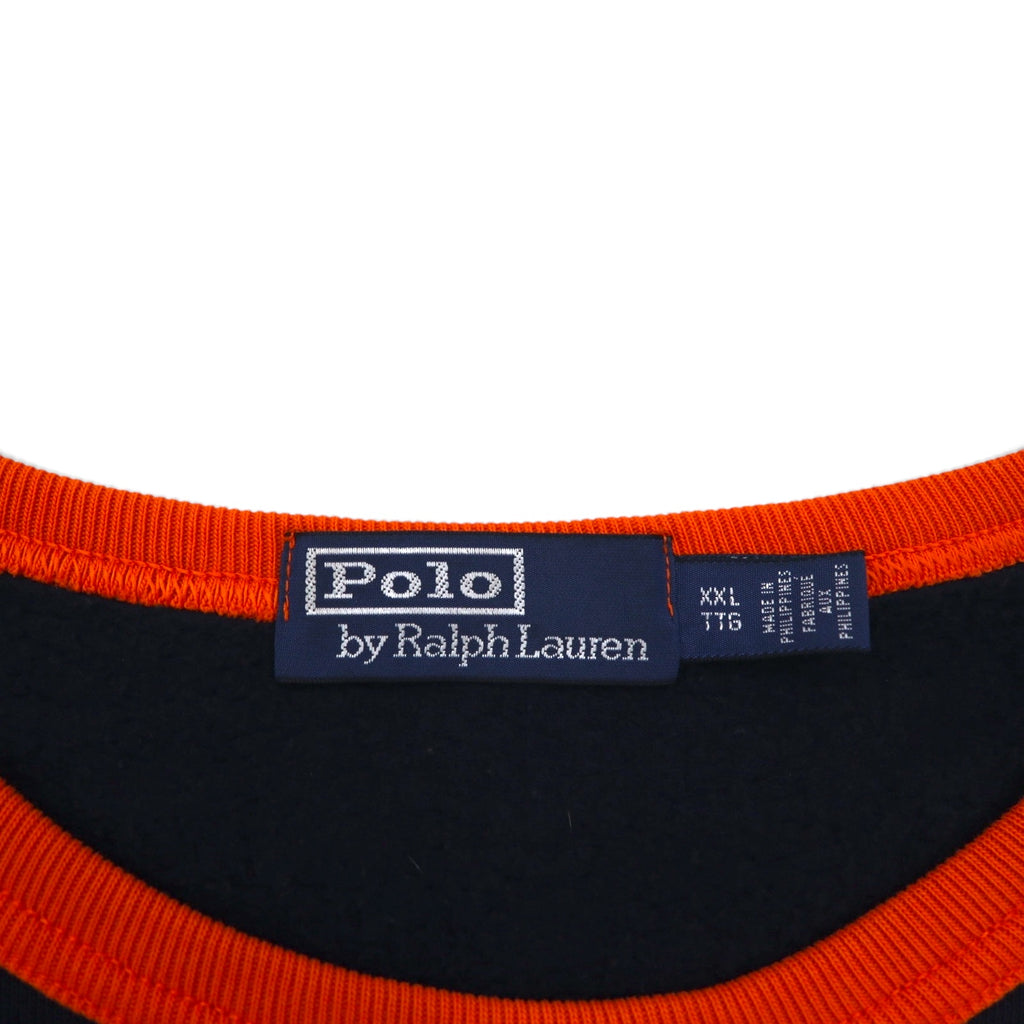 Polo by Ralph Lauren fleece graphic sweatshirt, size 2XL, navy, with brushed lining and patch. RLWOLVES ATHL. DEPT.