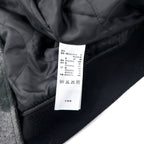 BOLINI BOLINI Sleeve Leather Stadium Jacket 48 Gray Black Camouflage Pattern Melton Wool Goat Leather Goat Leather Tiger Back Embroidery