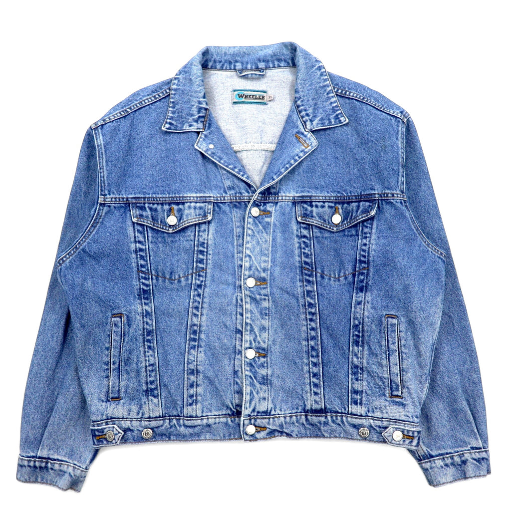 90s WHEELER 3rd Type Denim Jacket, G-Jean, XL, Blue, Cotton