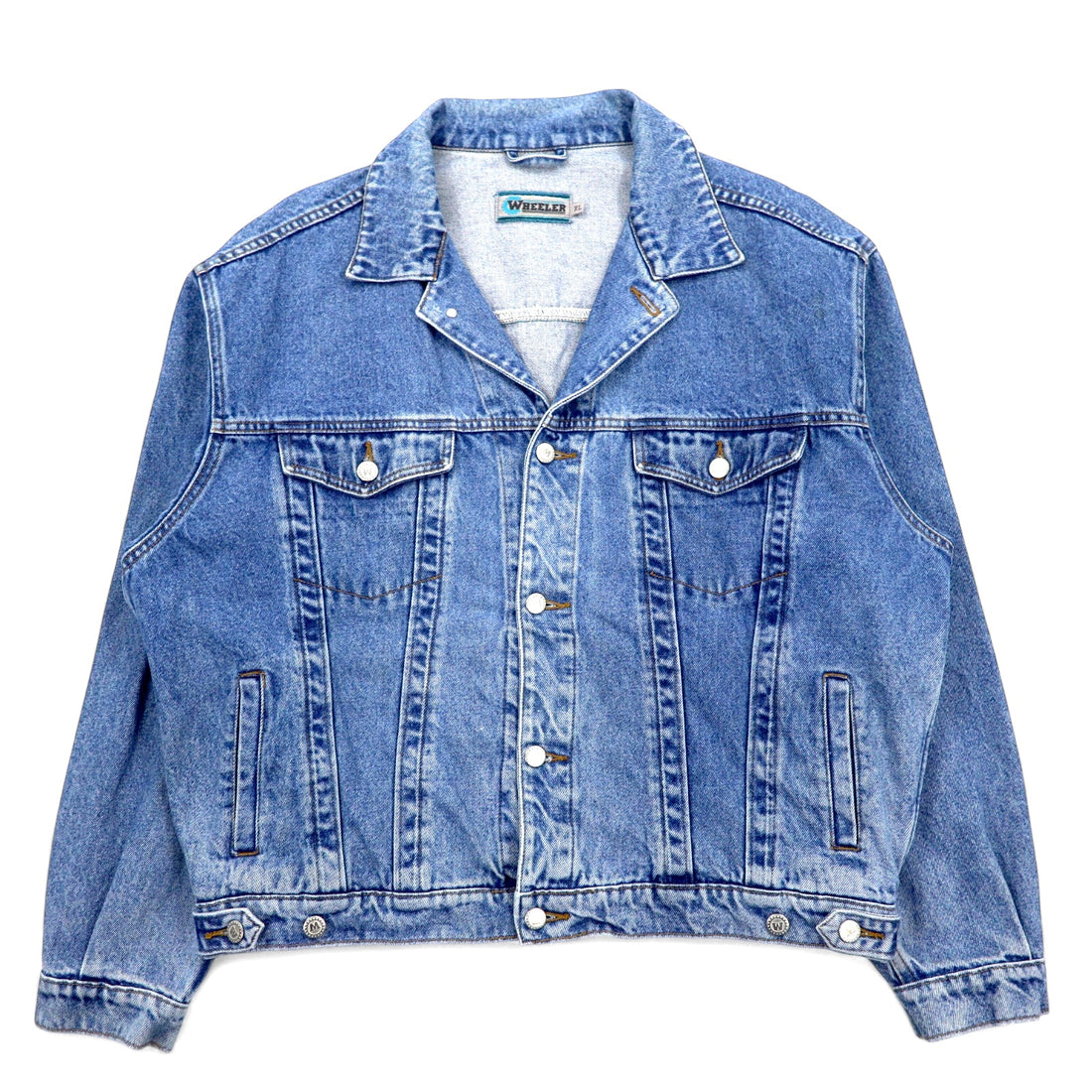 90s WHEELER 3rd Type Denim Jacket, G-Jean, XL, Blue, Cotton