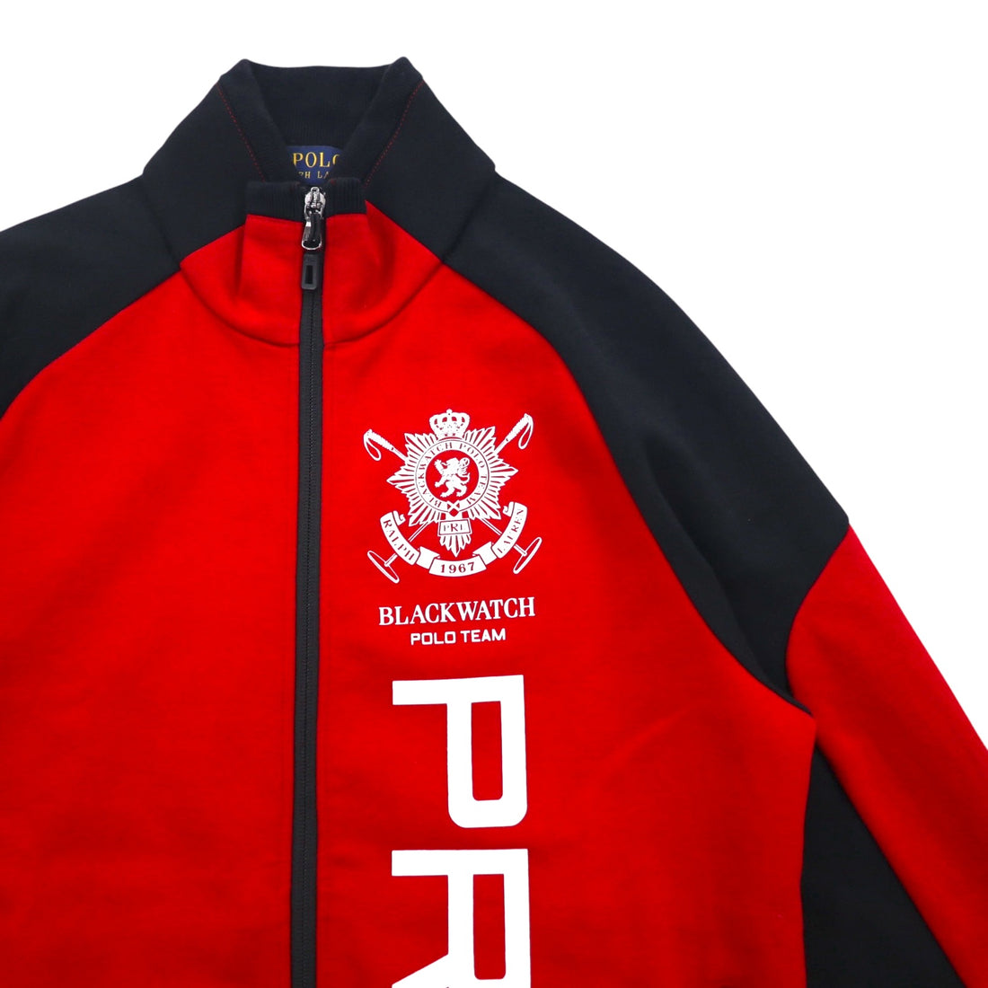 POLO RALPH LAUREN Track Jacket Jersey S Red BLACK WATCH POLO TEAM