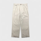 Brooks Brothers COUNTRY CLUB Tuck Wide Slacks, Size L, Beige, Polyester