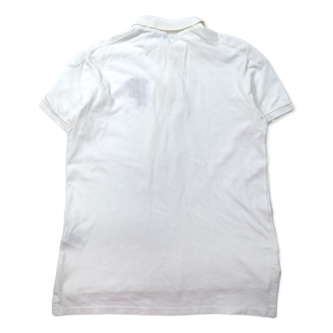 POLO RALPH LAUREN Polo shirt L White Cotton Pique CUSTOM FIT