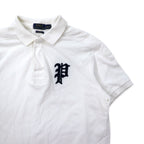 POLO RALPH LAUREN Polo shirt L White Cotton Pique CUSTOM FIT