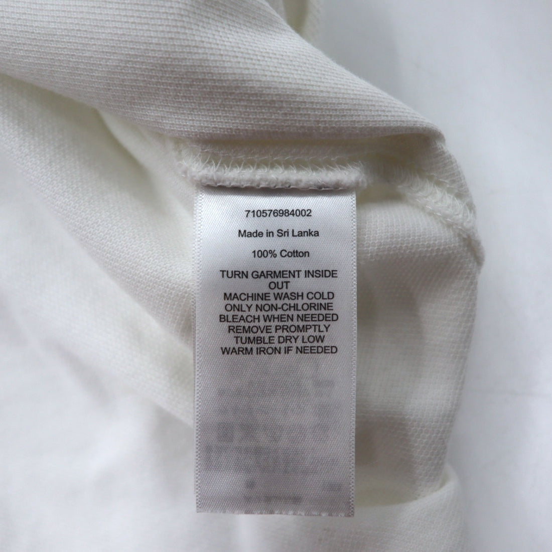 POLO RALPH LAUREN Polo shirt L White Cotton Pique CUSTOM FIT
