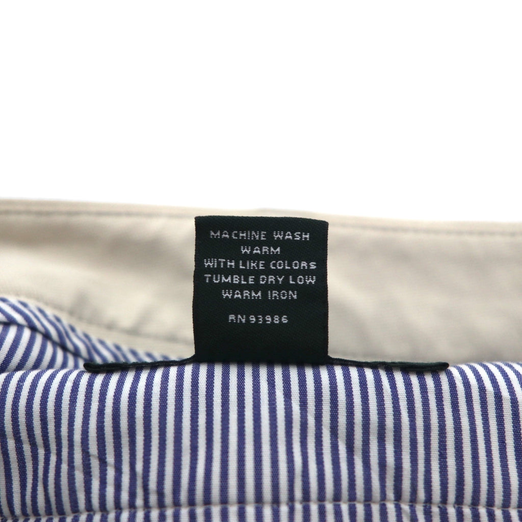 Brooks Brothers COUNTRY CLUB Tuck Wide Slacks, Size L, Beige, Polyester
