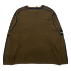 Made in Australia 90s UNIONBAY Acrylic Knit Sweater L Khaki One Point Logo Embroidery