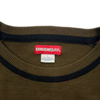 Made in Australia 90s UNIONBAY Acrylic Knit Sweater L Khaki One Point Logo Embroidery