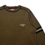 Made in Australia 90s UNIONBAY Acrylic Knit Sweater L Khaki One Point Logo Embroidery