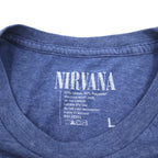 NIRVANA Nirvana Rock Band T-Shirt Band TL Navy Cotton Polyester Made in Mexico