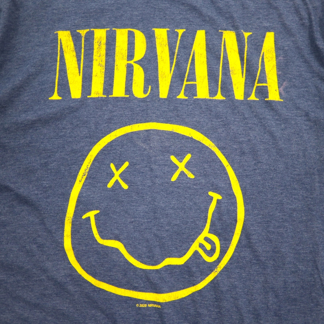 NIRVANA Nirvana Rock Band T-Shirt Band TL Navy Cotton Polyester Made in Mexico