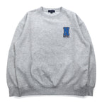 NAUTICA Print Sweatshirt M Grey Fleece Back Print SAILING
