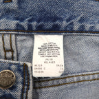 HARLEY DAVIDSON Relaxed Fit Tapered Denim Pants, Size L, Indigo, Zipper Fly, Leather Patch, Made in Mexico