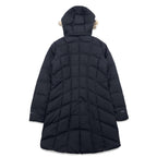 Eddie Bauer 650フィルパワー ダウンコート M ブラック EB650 フード着脱式 ダブルジップ ファー 0544