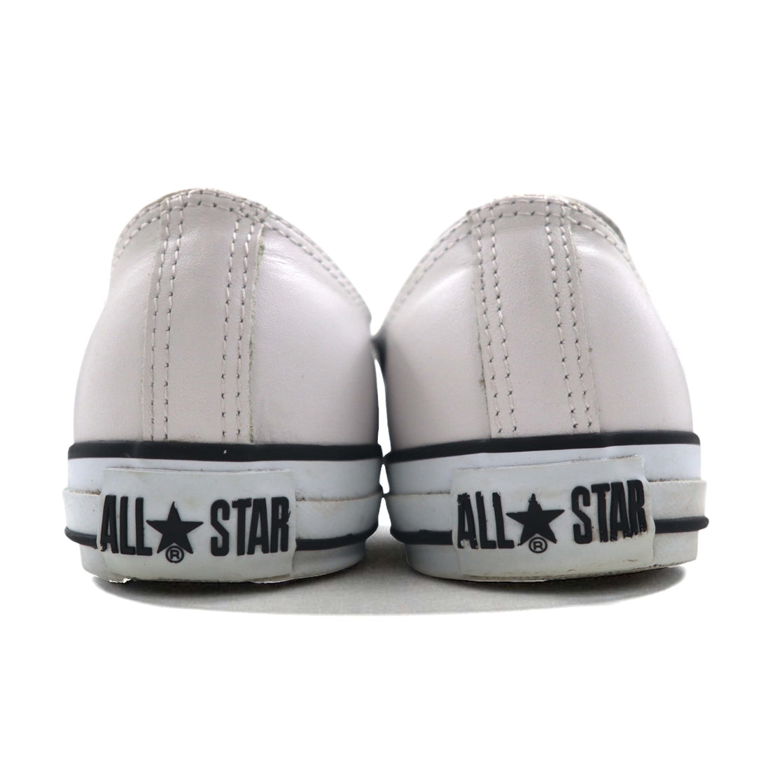 CONVERSE Leather All Star Ox Sneakers, Size 27.5cm, White, 1B905