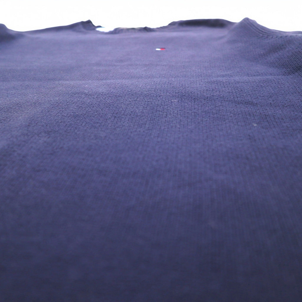 TOMMY HILFIGER 90s Cotton Knit Crew Sweater L Navy Cotton