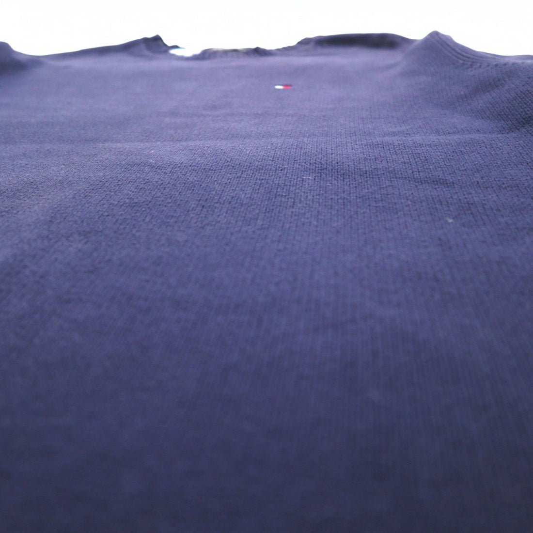 TOMMY HILFIGER 90s Cotton Knit Crew Sweater L Navy Cotton