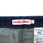 See By Chloe Slim Fit Jeans Denim Pants Size 26 Blue Cotton Stretch