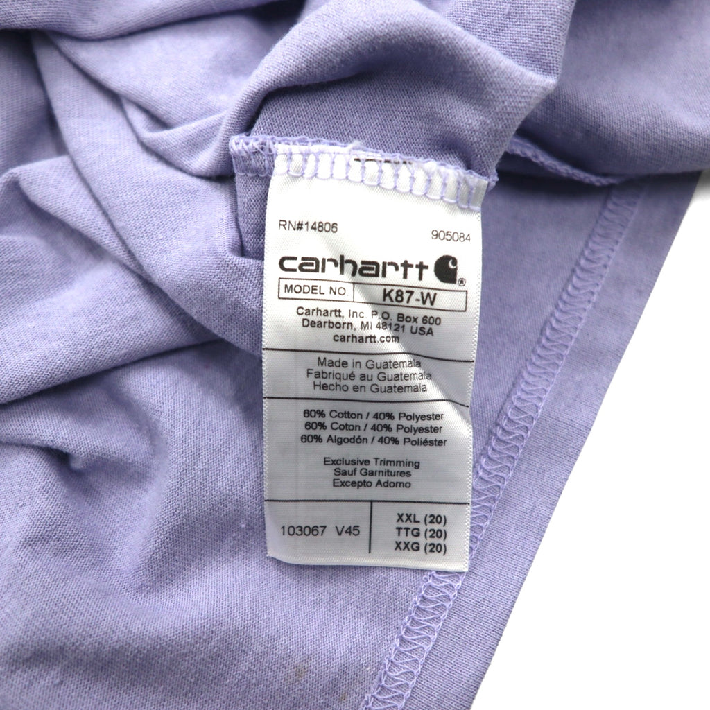 Carhartt Loose Fit Pocket T-Shirt Pocket Tee 2XL LOOSE FIT Purple Cotton