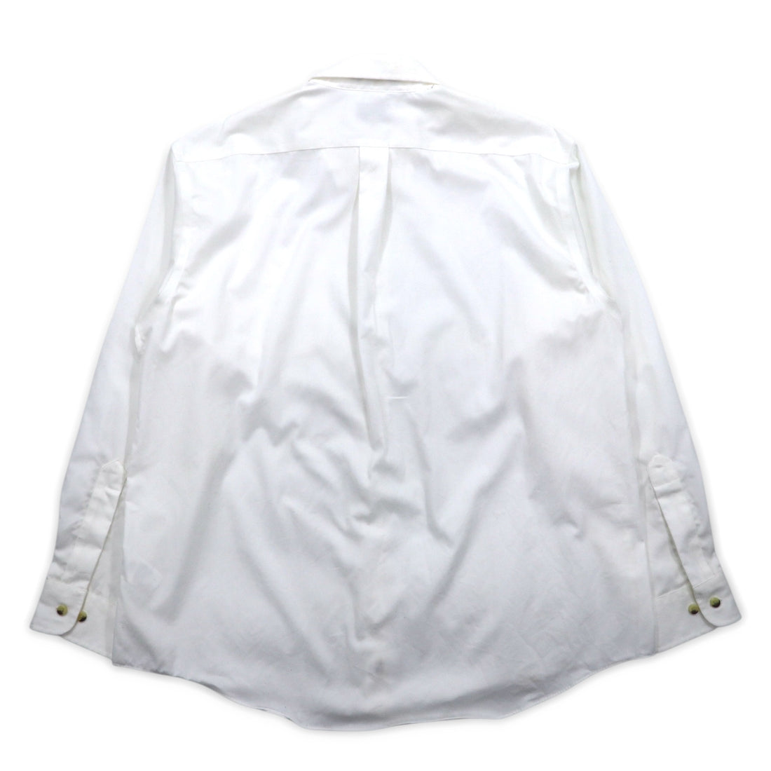 LLBean Oxford Button-Down Shirt, L, White, Cotton, Wrinkle Resistant, Made in Sri Lanka