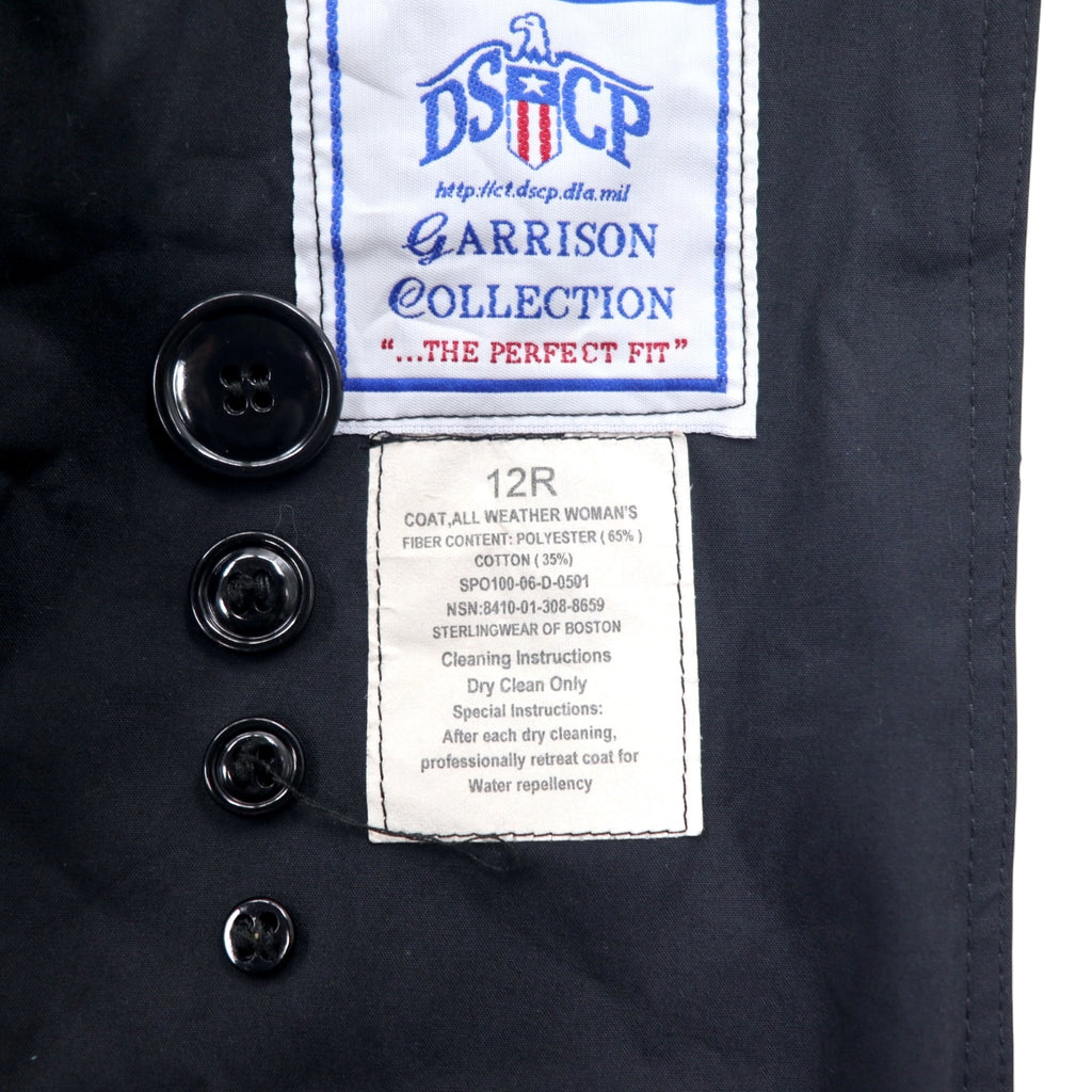 US ARMY COAT ALL WEATHER US Army All Weather Coat Trench Coat XL Black Removable Quilted Liner Military 8410-01-308-8659 DSCP