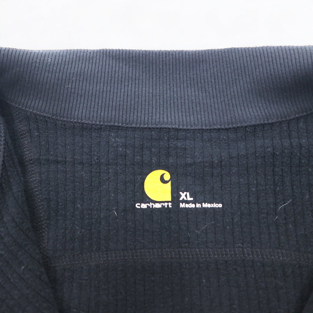 Carhartt Half-Zip Sweatshirt XL Black Base Force Super-Cold Weather Quarter-Zip Top 101301 Made in Mexico