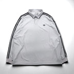 adidas Originals Adicolor Rugby Polo Jersey, Size XL, Gray Polyester, Trefoil Logo, 3-Stripes, HK9900