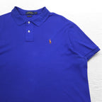 POLO RALPH LAUREN ピマ ソフトタッチ ポロシャツ XL ブルー コットン スモールポニー刺繍