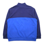NAUTICA Half-Zip Sweatshirt XXL Navy Blue Two-Tone Fleece Lining One-Point Logo Embroidery