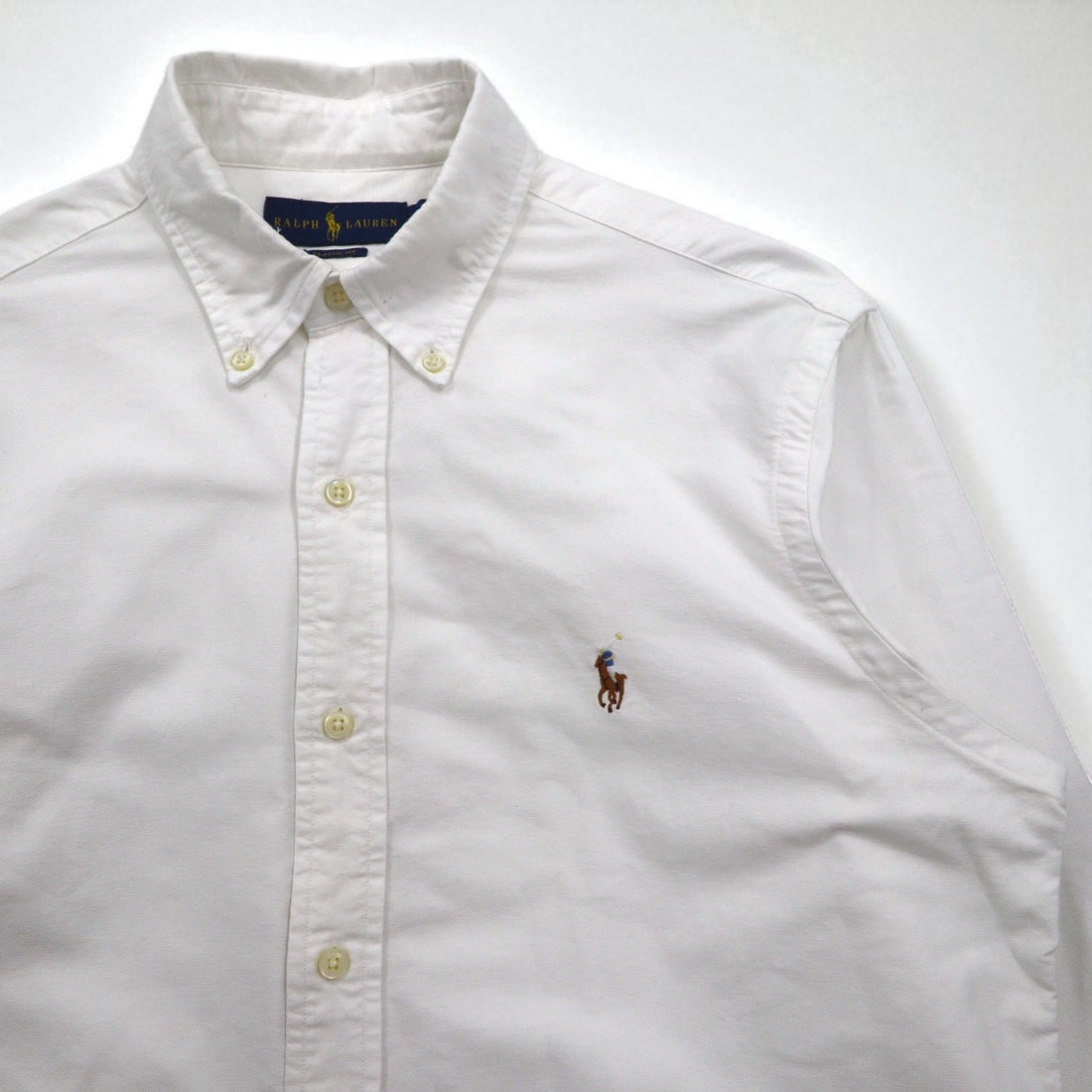RALPH LAUREN クラシックフィット オックスフォード ボタンダウンシャツ M ホワイト コットン スモールポニー刺繍