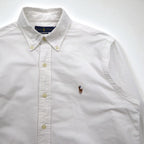 RALPH LAUREN クラシックフィット オックスフォード ボタンダウンシャツ M ホワイト コットン スモールポニー刺繍