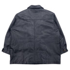 U.S.A. LEATHER 90年代 レザージャケット XL ブラック ライナー着脱式 entec US企業 刺繍 ジップアップ