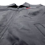 U.S.A. LEATHER 90年代 レザージャケット XL ブラック ライナー着脱式 entec US企業 刺繍 ジップアップ